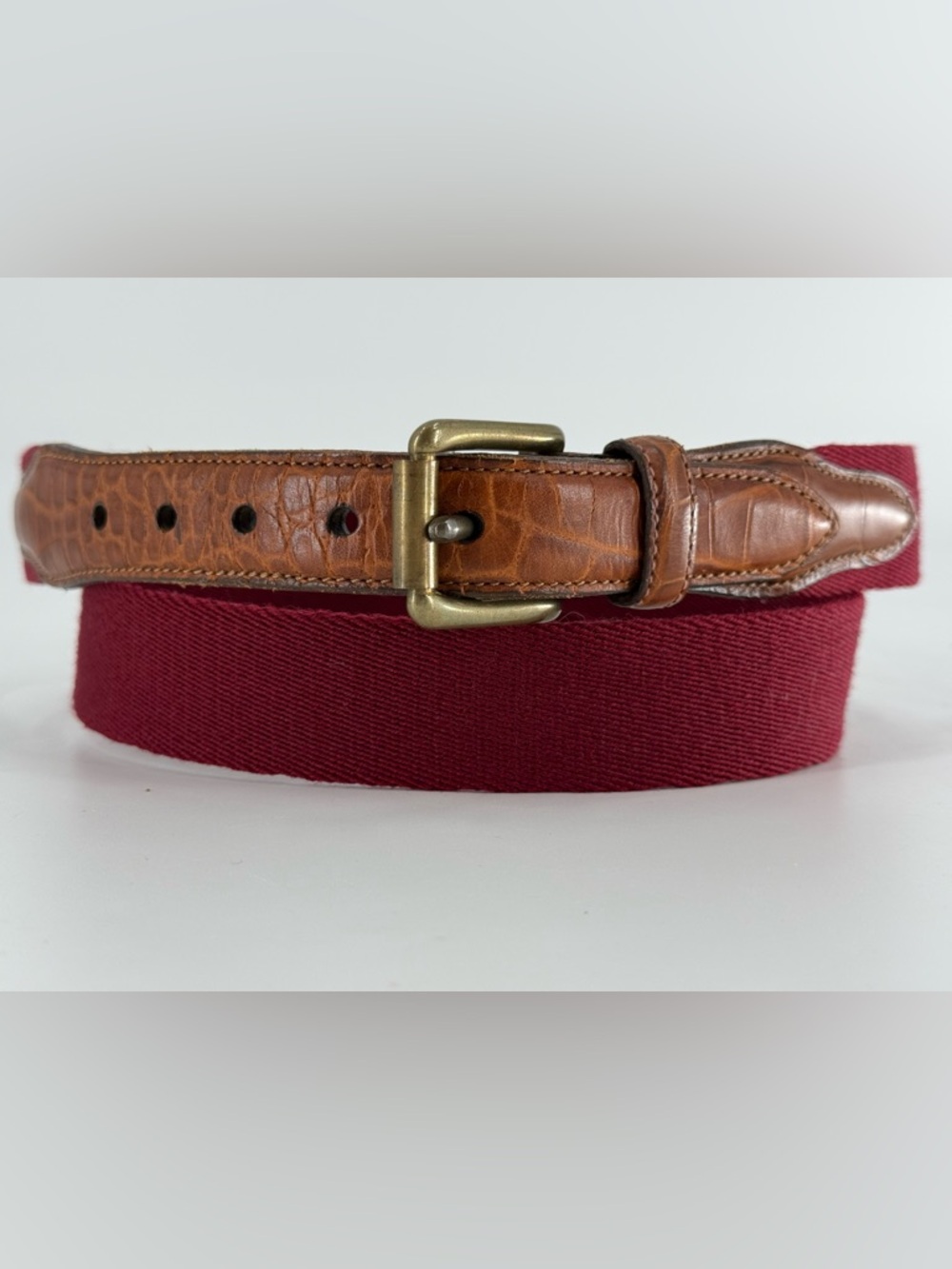 Trafalgar Vintage Canvas‎ & Leather Belt 40